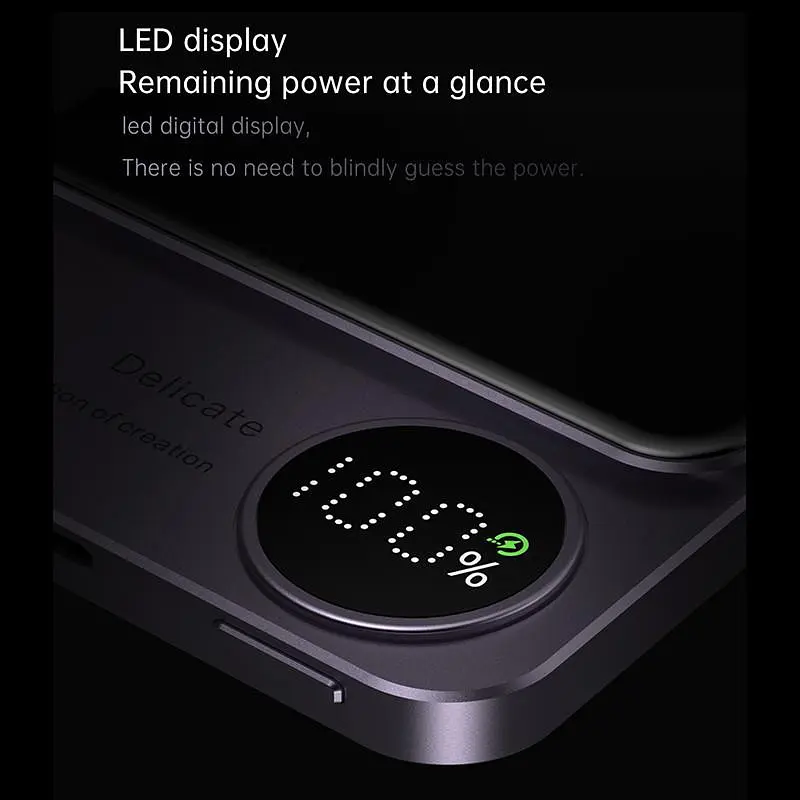Бездротовий Повербанк MagSafe Power Bank для iPhone 10000mAh 20W Магсейф Павербанк з бездротовою зарядкою Q9p - фото 4
