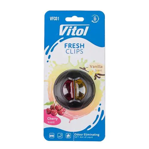 Освіжувач повітря Vitol Fresh Clips Cherry +Vanilla