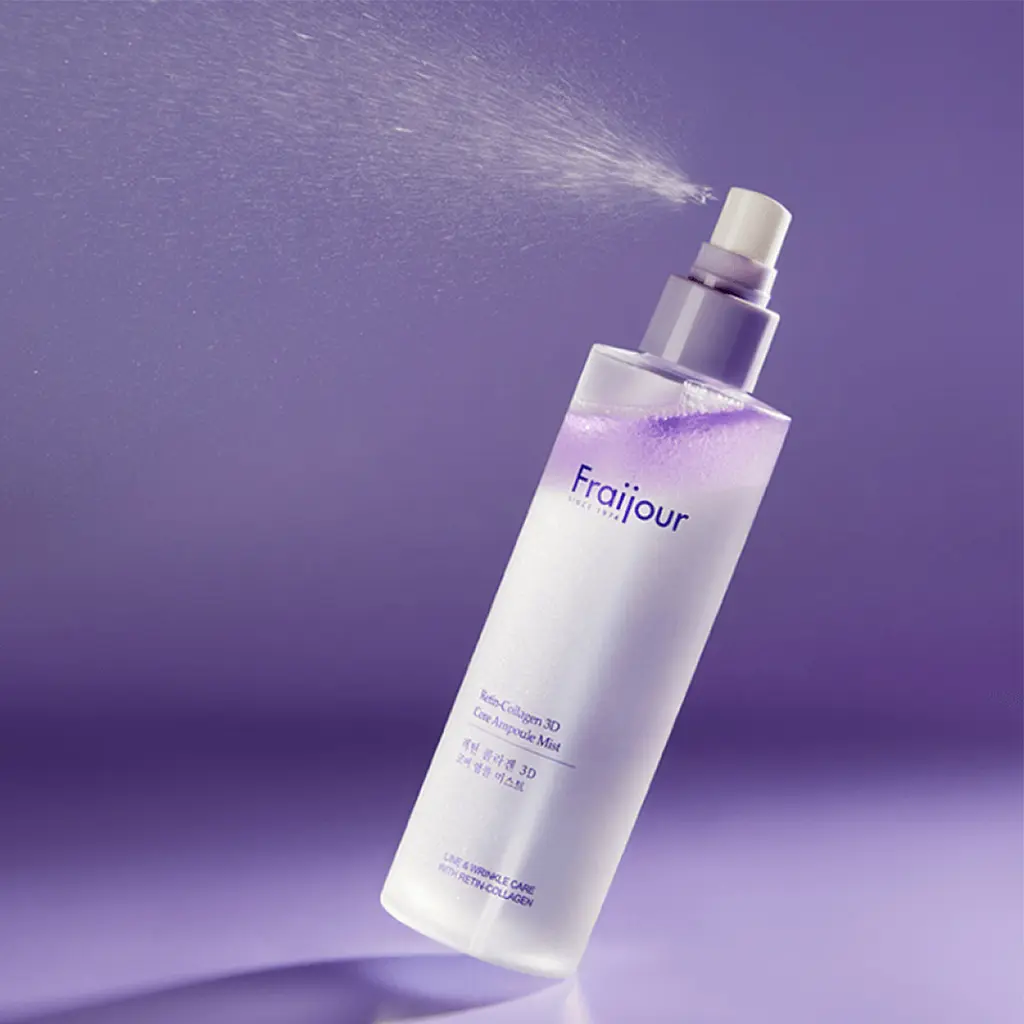 Двофазний ампульний міст для обличчя з колагеном та ретинолом Retin-Collagen 3D Core Ampoule Mist Fraijour 200 мл - фото 2
