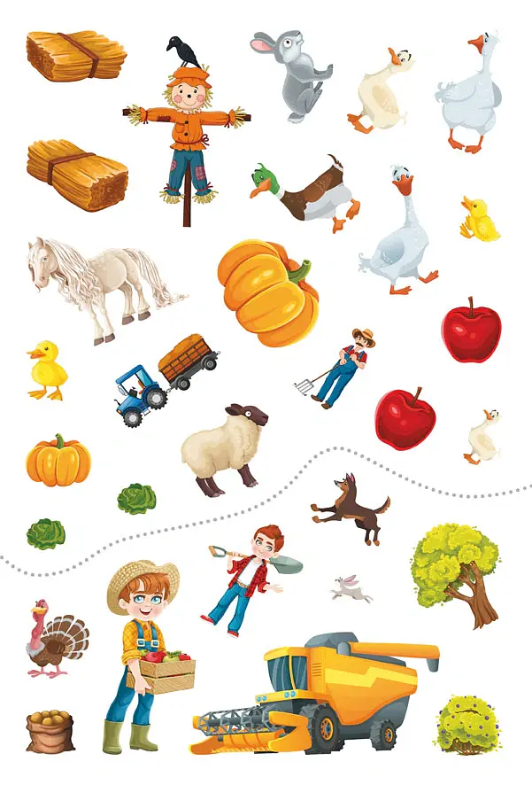 Перший віммельбух із наліпками. Ферма - фото 7