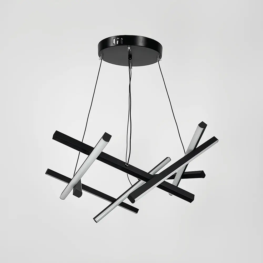 Черная Led люстра с подвесным регулируемым корпусом Ø 90 см | Ст. A 55071-650 BK | Line F - фото 3
