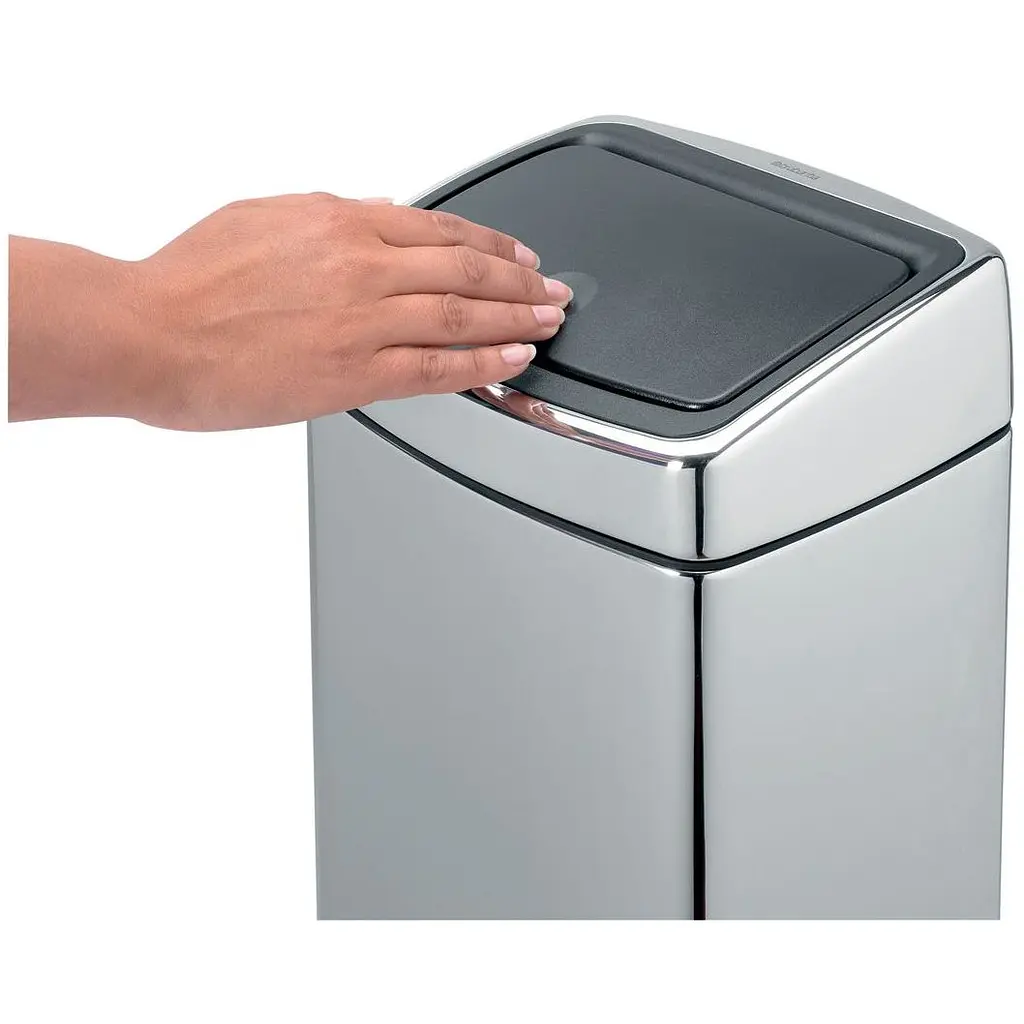 Ведро для мусора Brabantia Touch Bin полированная сталь 10 л (477201) - фото 6