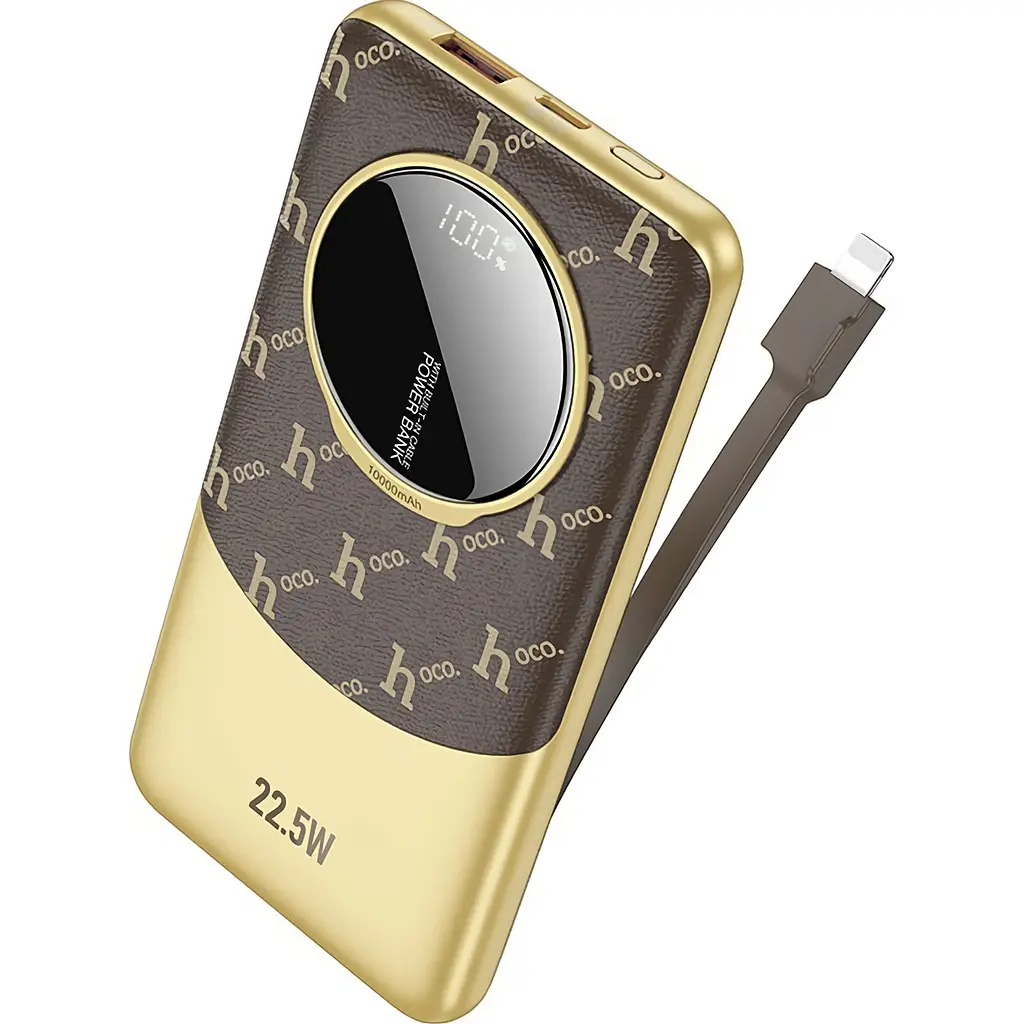 Внешний аккумулятор Hoco Q29 Nobility Lightning 10000mAh 22.5W Brown [123633] - фото 3