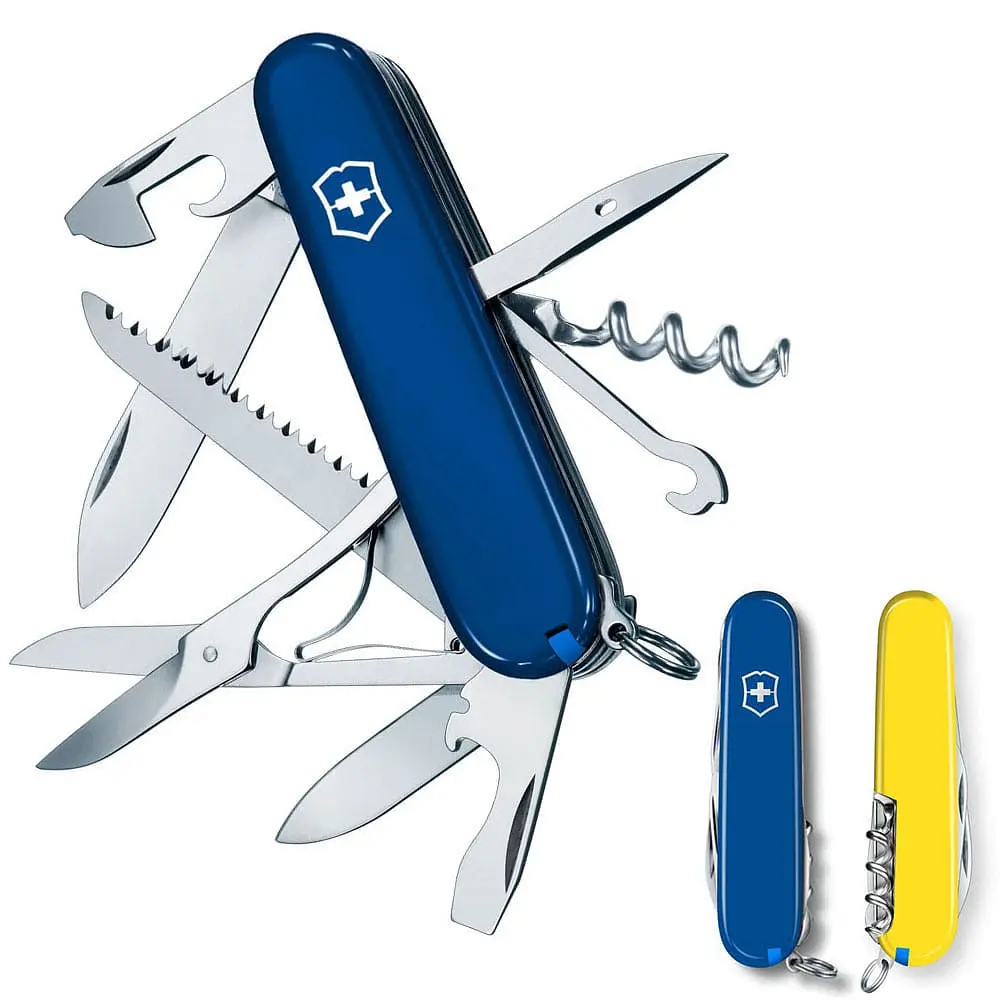 Ніж Victorinox Huntsman Ukraine 91мм,15функ,син-жовт