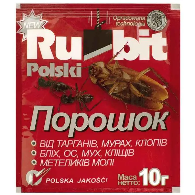 Порошок від побутових комах GLOBAL 10г "Rubit Polski"