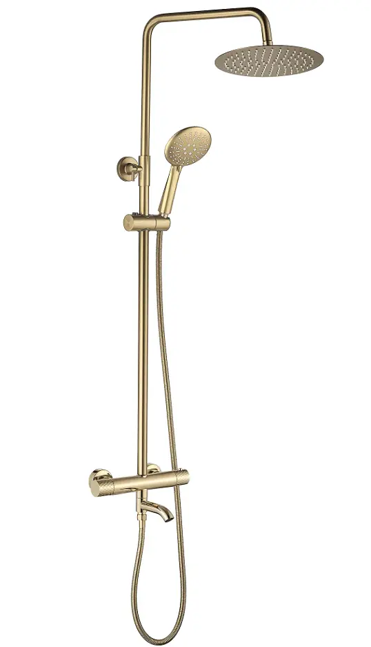 Душова система з термостатом і виливом Rea Lungo Diamond gold REA-P5960 - фото 3