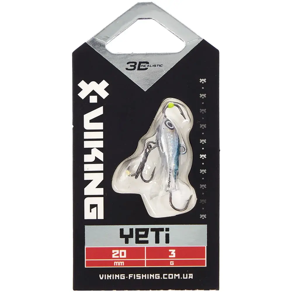 Балансир Viking Fishing Yeti Ice Jig 20mm 3.0g #11 Anchovy - фото 2