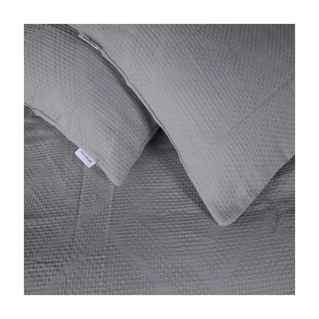 Постільна білизна MirSon №20-02 Waffle Gray 220x240 King Size (2200011032856) - фото 7