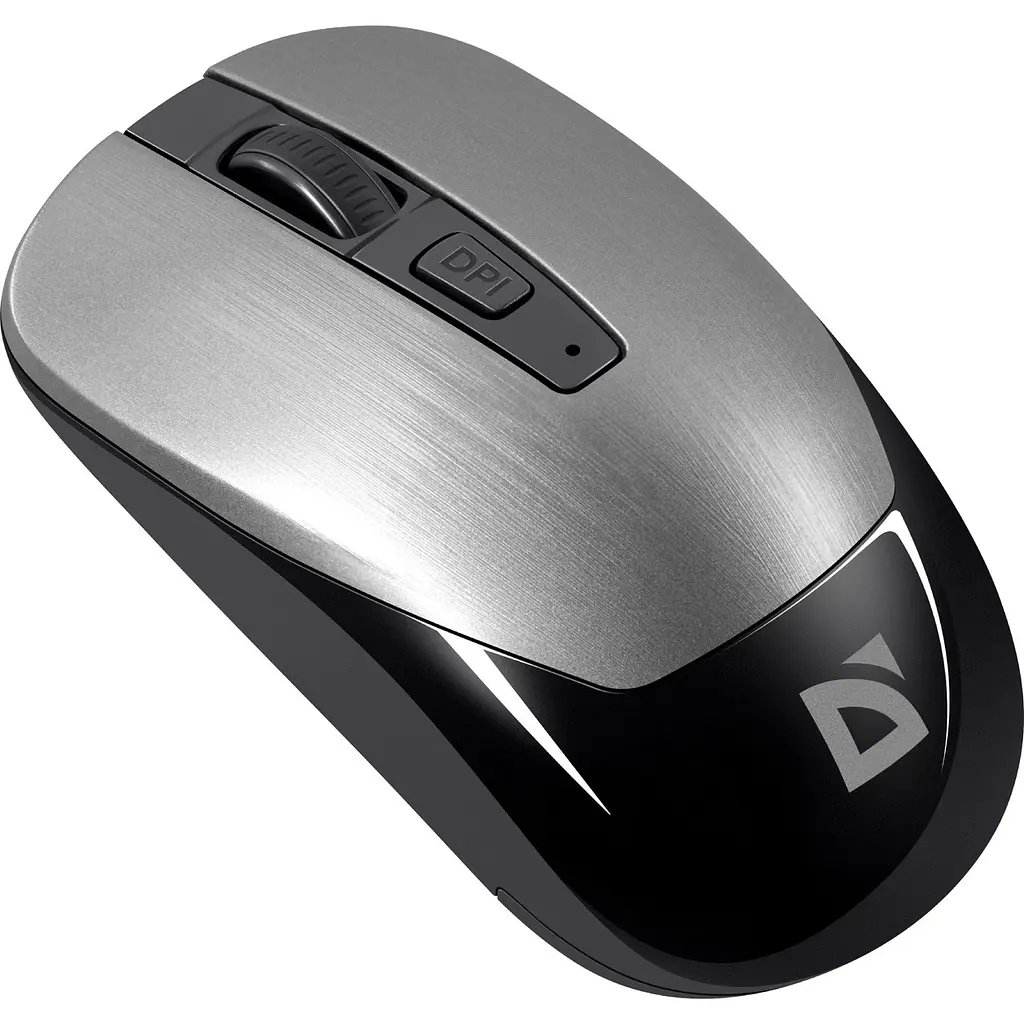 Мишка Defender Wave MM-995, бездротова, 4 кн. до 1600 dpi, безшумна, сіра - фото 4