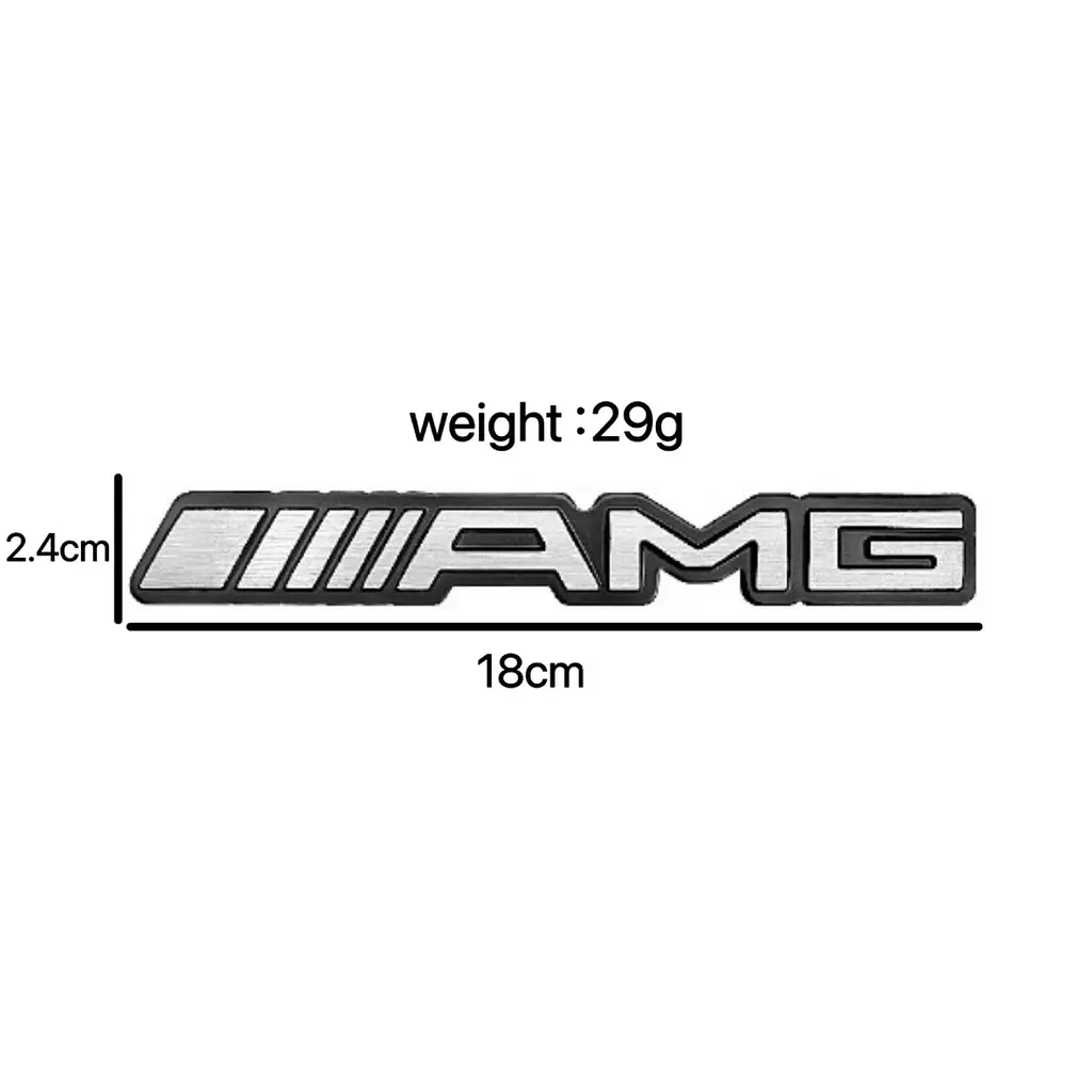 Емблема напис AMG для Mercedes 180х24мм алюміній (на скотчі) - фото 2