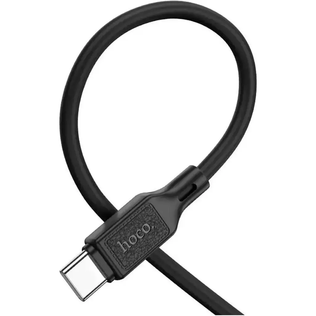 Дата кабель USB-C to USB-C 1.0m Cool silicone X90 black HOCO (6931474788443) - фото 2