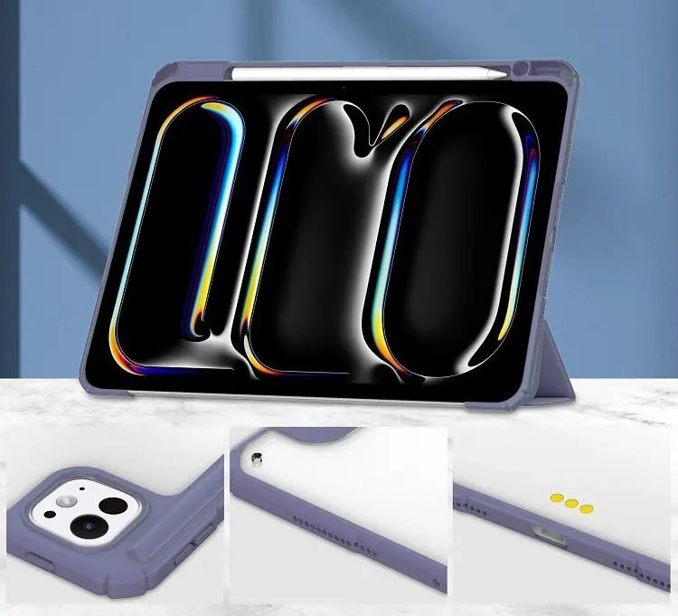 Чохол-книжка BeCover Soft Edge TPU з кріпленням Apple Pencil для Apple iPad Pro 11 M4 2024 Пурпуровий (711716) - фото 3