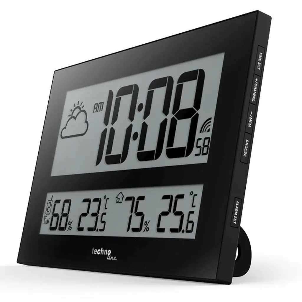 Годинник настінний Technoline WS8011 Black (WS8011), Чорний - фото 2
