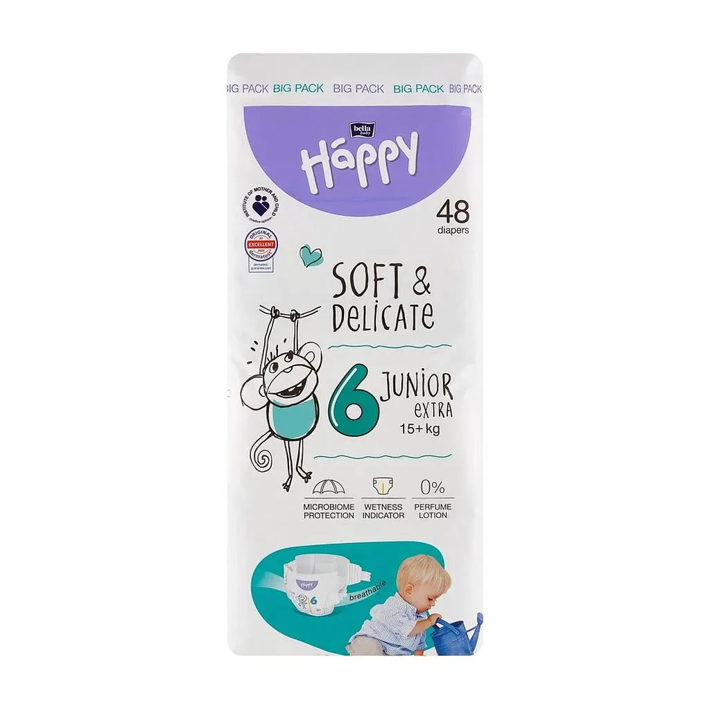 Підгузки Bella Happy 6 Junior Extra 15+ кг 48 шт (5900516605551)