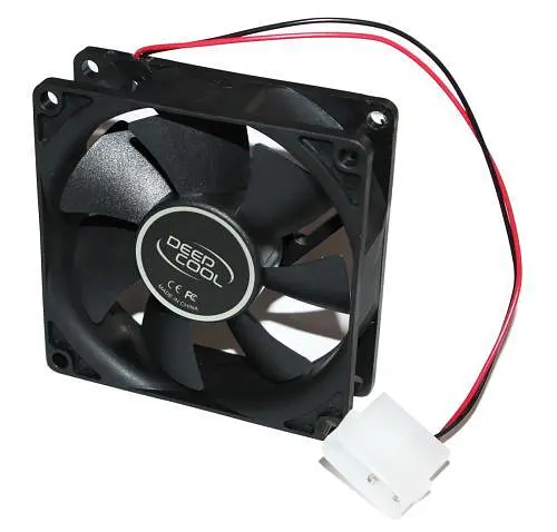 Вентилятор 80 мм, DeepCool XFAN 80, чорний, 80х80х25 мм, 1800 об/хв, 20.3 дБ, Molex, гідродинамічний підшипник (DP-FDC-XF80)