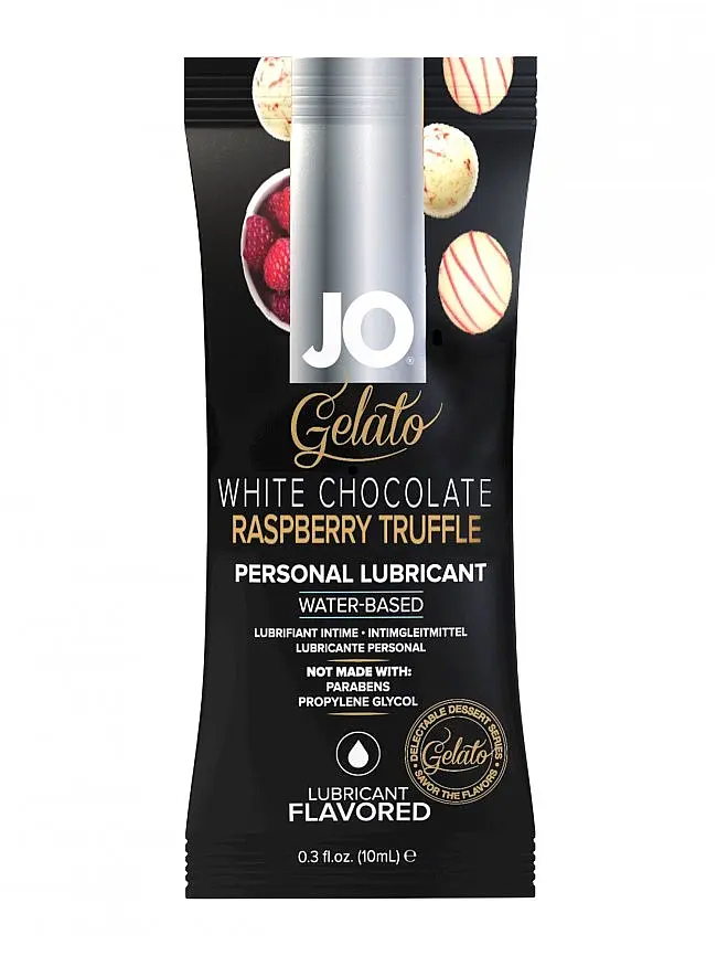 Пробник JO System Gelato - White Chocolate Raspberry - їстівного лубриканту, 10 мл