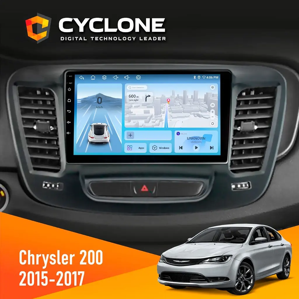 Штатна магнітола Chrysler 200 2015-2017 Cyclone C9-012 4x64, DSP, 4G Cyclone (НФ-00009724) - фото 2