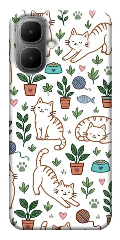 TPU чохол Demsky Cats pattern для Infinix Smart 10