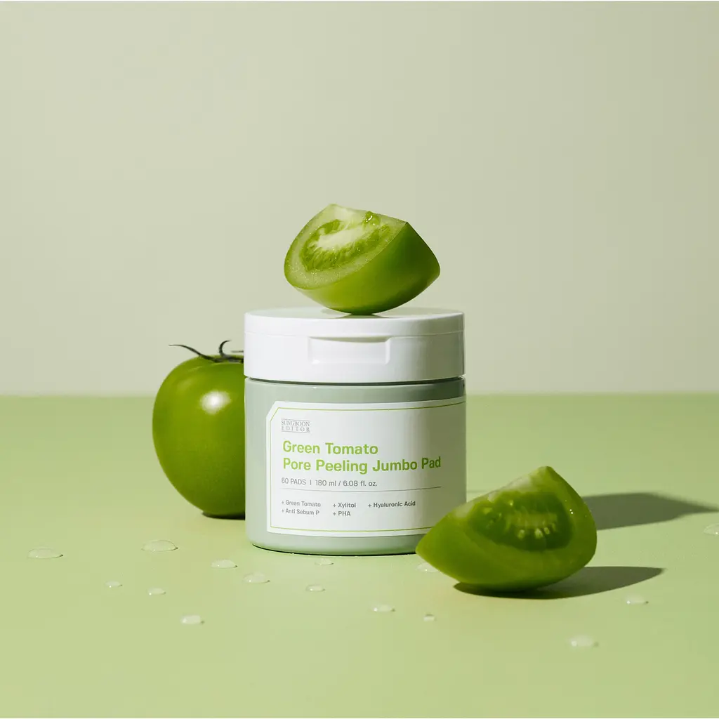 Пілінг-педи для обличчя Green Tomato Pore Peeling Jumbo Pad Sungboon Editor 60 шт/180 мл - фото 4
