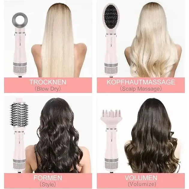 Стайлер Parwin Pro Beauty 4 в 1 іонний догляд 1000 Вт рожевий - фото 4