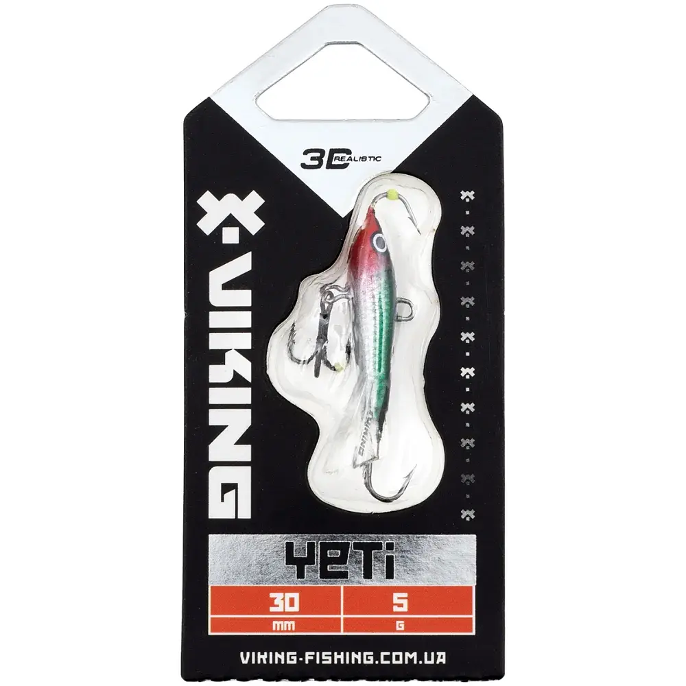 Балансир Viking Fishing Yeti Ice Jig 30mm 5.0g #19 Green Anchovy - фото 2