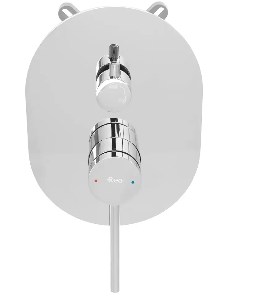 Душевая система скрытого монтажа Rea Oval + Box хром REA-P8415, Хром - фото 3