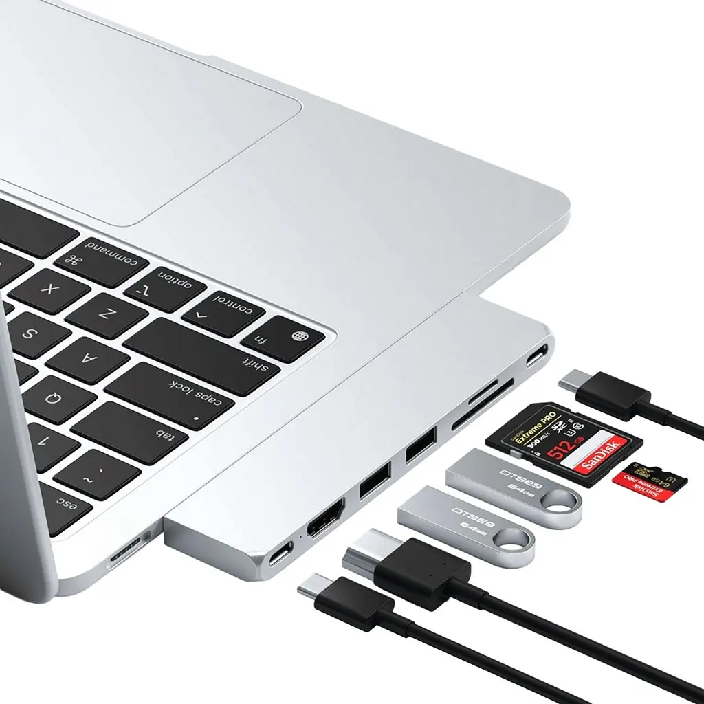 Адаптер Satechi USB-C Pro Hub Slim Silver (ST-HUCPHSS) - фото 5