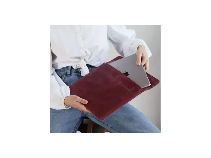 Чохол для ноутбука InCarne Klouz MacBook Pro 13 2016-2025 (вінтажний) бордо (klouz-burgundy-vintage-pro-13) - фото 4
