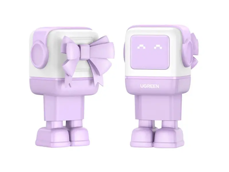 Мережевий зарядний пристрій UGREEN CD361 Robot tech 65 W GaN Purple (35291) - фото 2