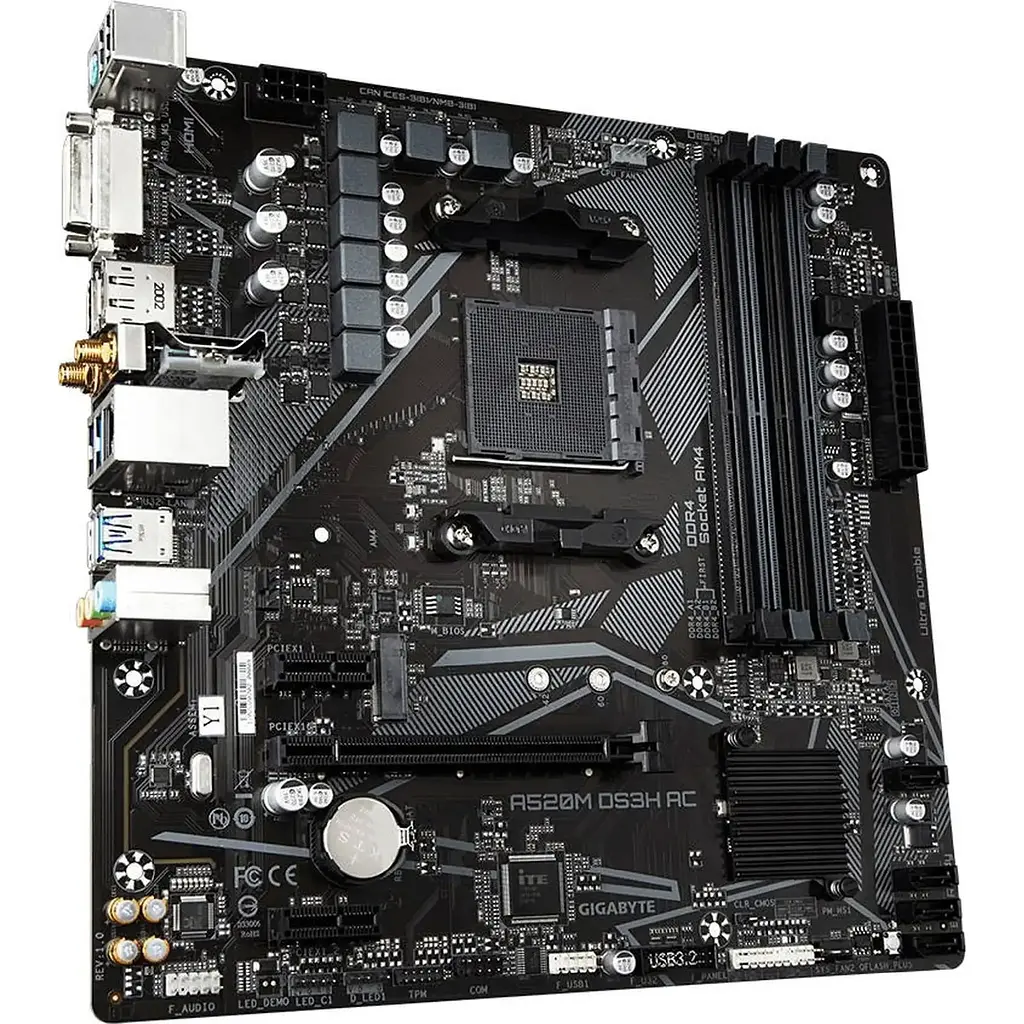 Материнська плата Gigabyte A520M DS3H AC [146957] - фото 4