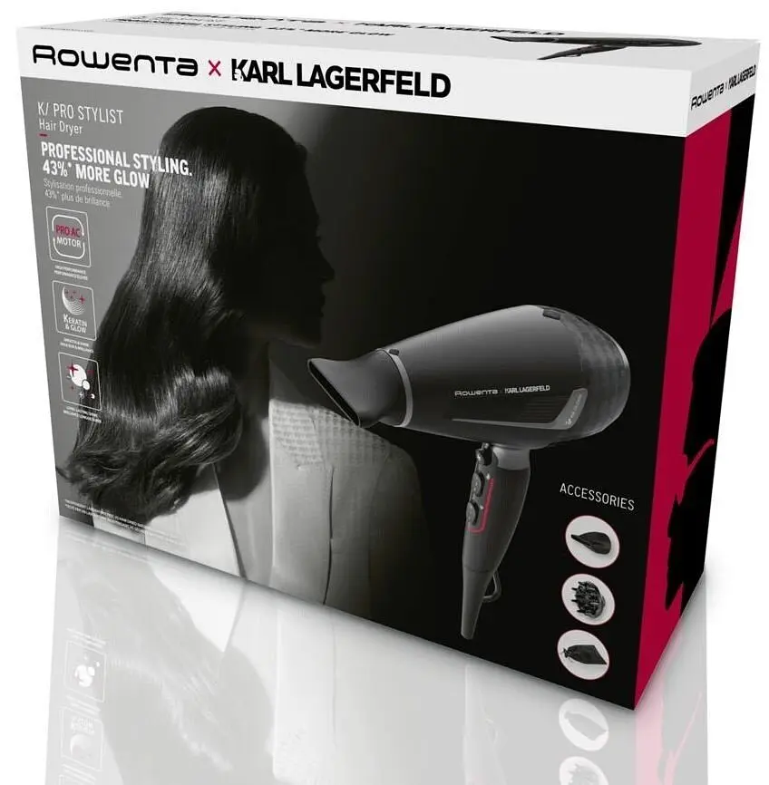 Фен Rowenta x Karl Lagerfeld K/Pro Stylist, черный (CV888LF0) - фото 8