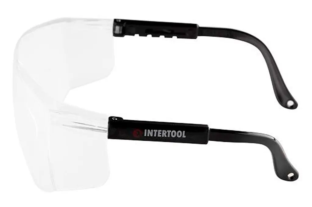 Окуляри захисні Intertool регульовані вушка полікарбонат прозорі - фото 4