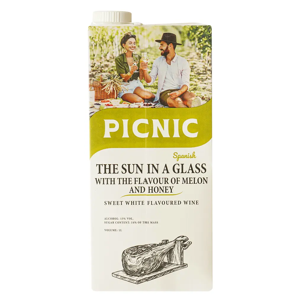Вино Picnic Солнце в бокале со вкусом дыни и меда сладкое белое 1 л - фото 3