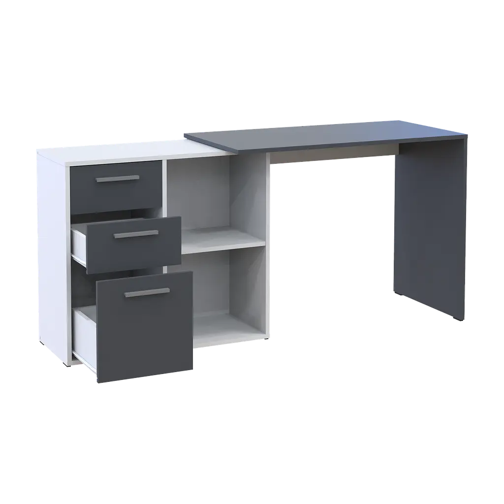 Офісний стіл Doros T8 Білий/Графіт 100х83х75 (41516125) - фото 4