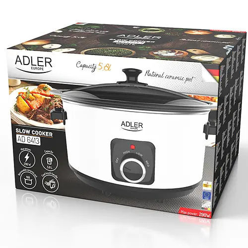 Повільноварка Adler AD 6413 white - фото 10