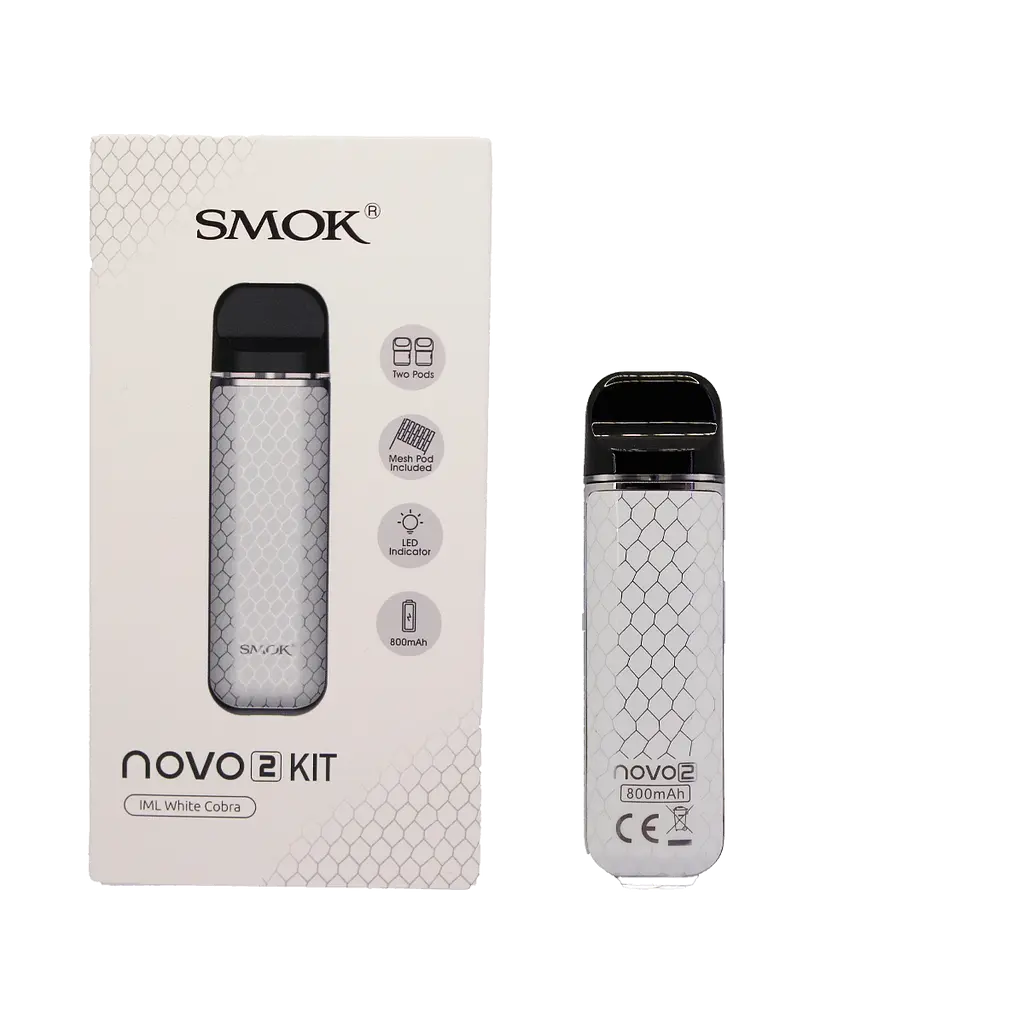 Под-система электронная сигарета Smok Novo 2 Pod Kit 800 mAh 2 ml White Cobra (11573) - фото 2