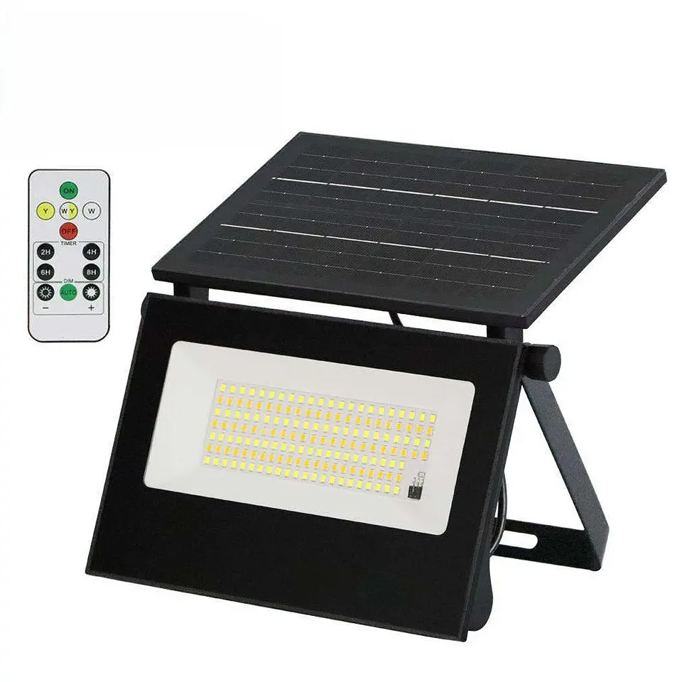Вуличний LED прожектор Yiwu на сонячних батареях 100 Вт, 80 LED, IP65, з датчиком руху HP-5-57 - фото 2