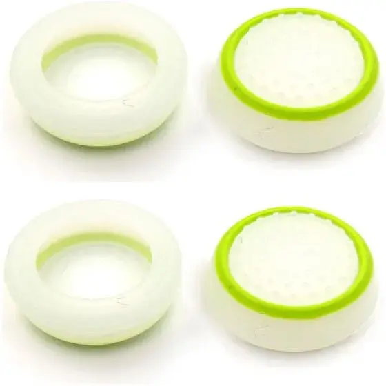 Накладки на стіки Thumb Grips 4-pack для PS4/PS5/Xbox White Green [122996] - фото 5