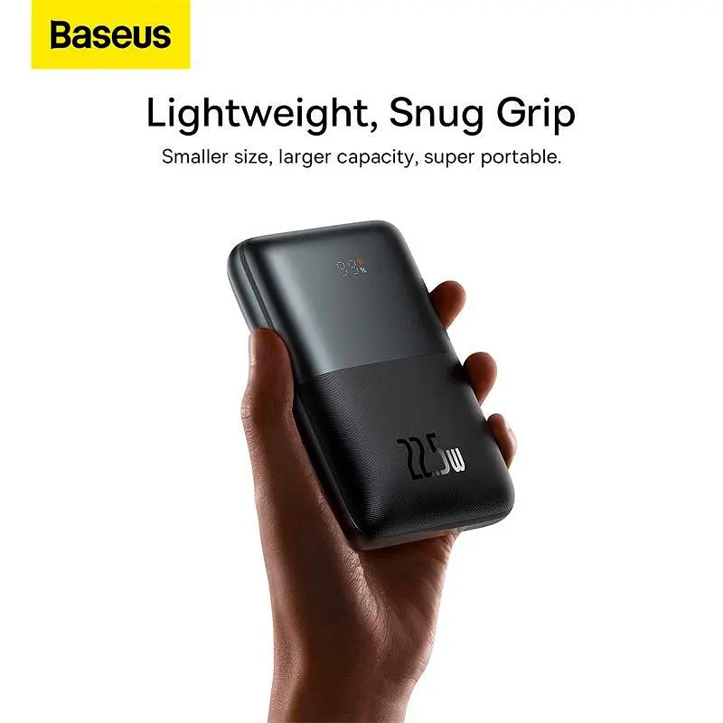 Внешний аккумулятор BASEUS Bipow Pro Digital Display 20000 mAh 22.5W портативная батарея черная - фото 8