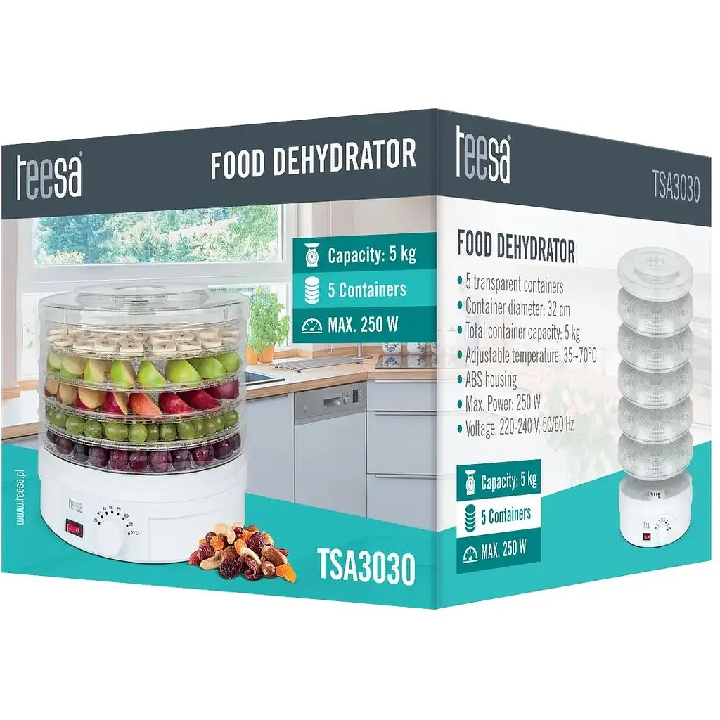 Сушилка для овощей, фруктов и грибов Teesa TSA3030 дегидратор - фото 5