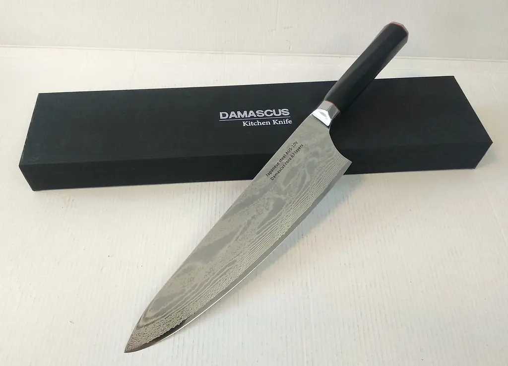 Ніж кухарський 24 см Damascus DK-AK 3009 AUS-10 дамаська сталь 73 шари