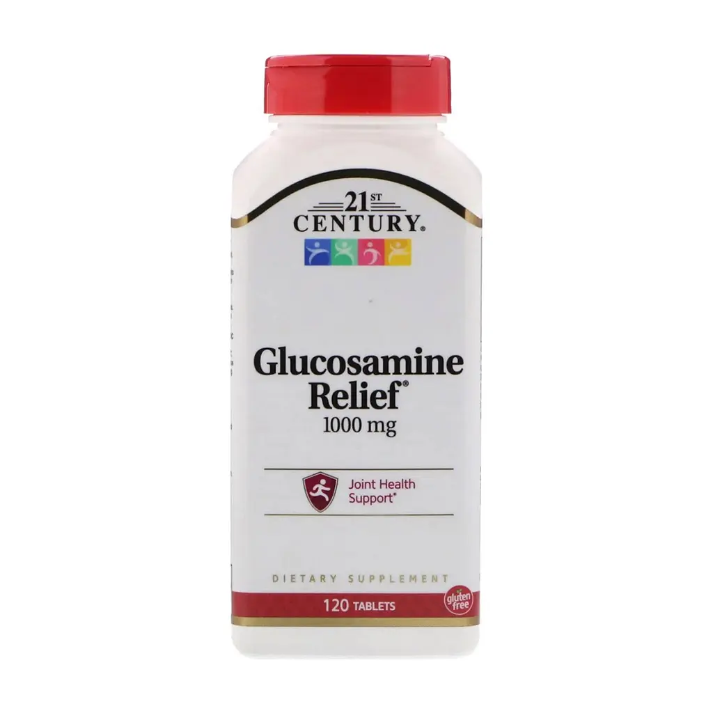 Витаминно-минеральный комплекс 21st Century Глюкозамин, 1000 мг, Glucosamine Relief, 120 таблеток (CEN22215)
