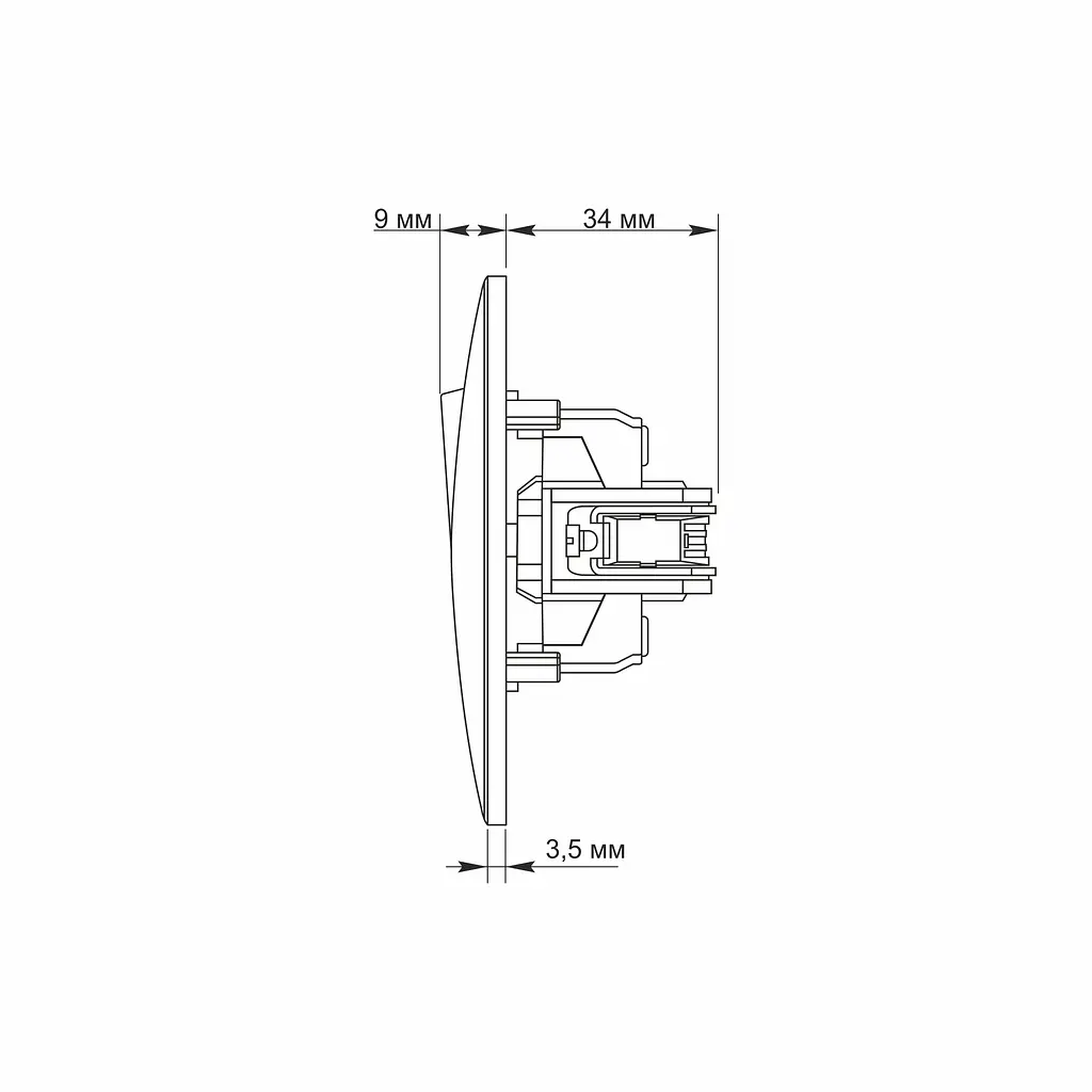 Кнопка звонка Titanum Standard белая (TF-ST-DB1-W) - фото 5