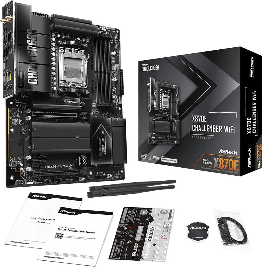Материнська плата ASRock X870E CHALLENGER WIFI (X870E CHALLENGER WIFI) (Socket AM5, AMD X870E, ATX) - фото 2