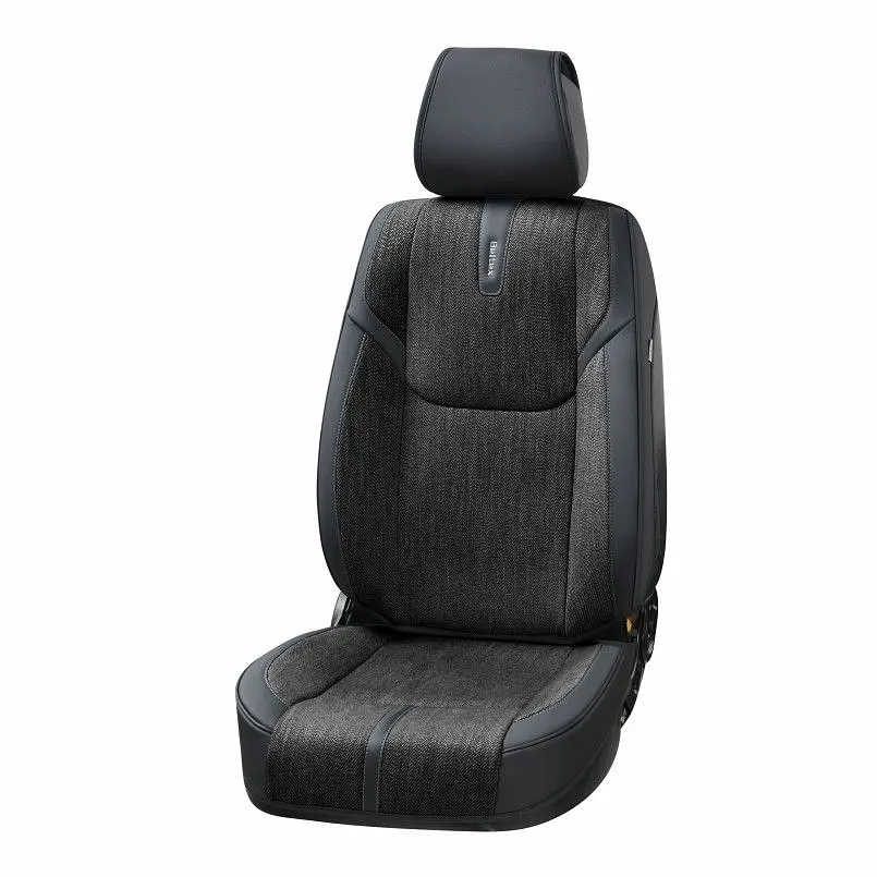 Накидки для сидінь Beltex Manhattan 3D Комплект Льон Чорні - фото 2
