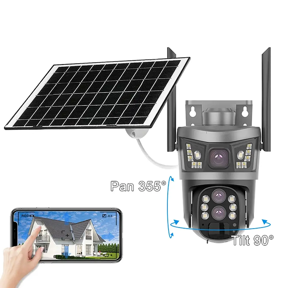 IP PTZ-відеокамера автономна з 4G та сонячною панеллю 3Mp+3Mp Light Vision VLC-9530IG10Z/2C3S (Solar) f=4+8mm, на акумуляторних батареях (75-00359) - фото 4