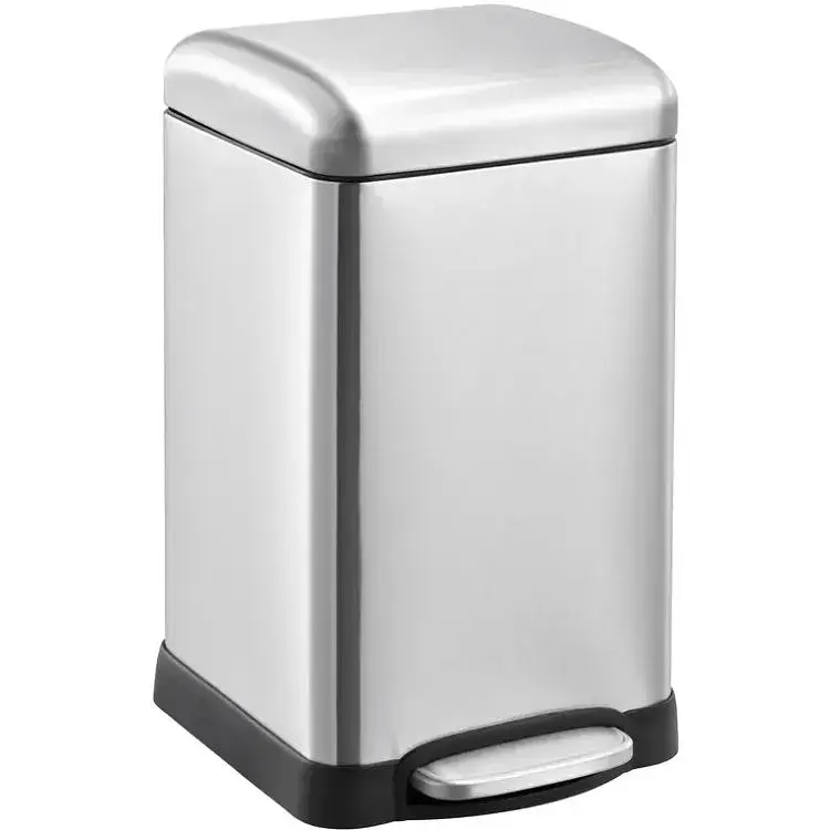 Відро для сміття Mixxus Style-TC0106 SS Color 6л з плавним закриттям квадратне нержавіюча сталь MI7092, Нержавіюча сталь