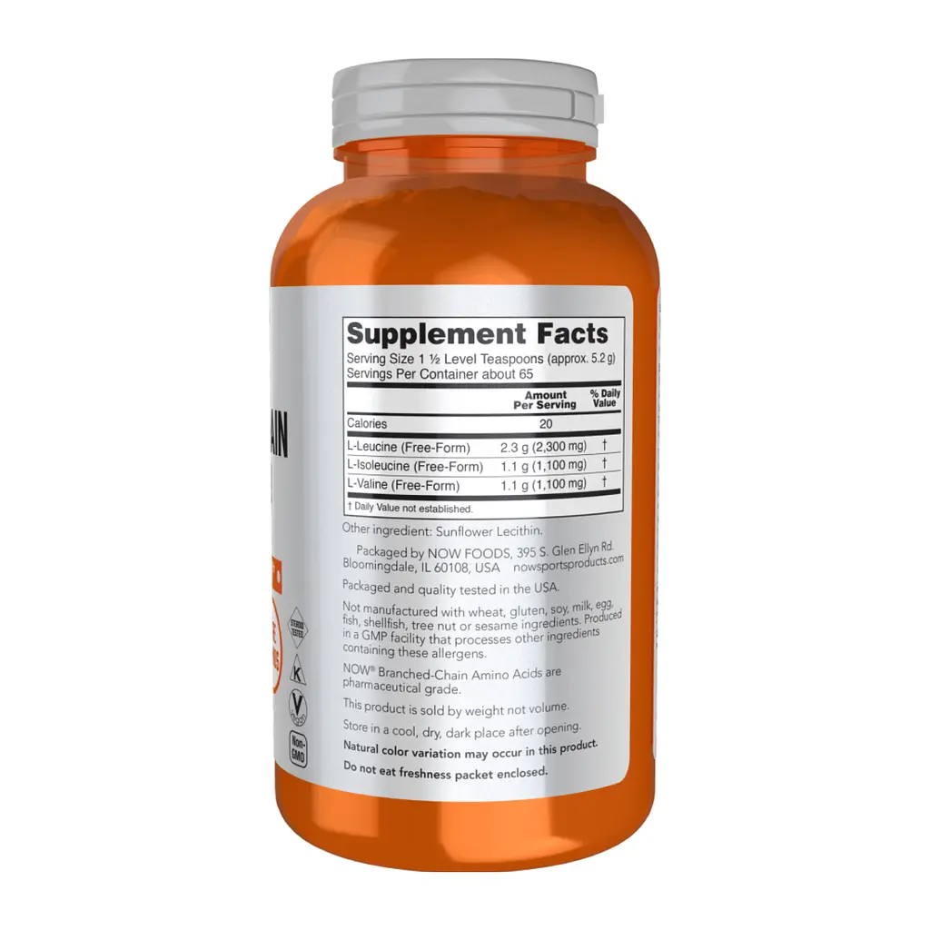 Амінокислоти Now Sports Branched-Chain Amino Acid Powder 340 г - фото 2