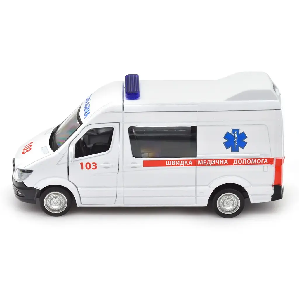 Масштабна модель автомобіля TechnoDrive Mercedes Benz Sprinter Швидка Допомога (250344U) - фото 4