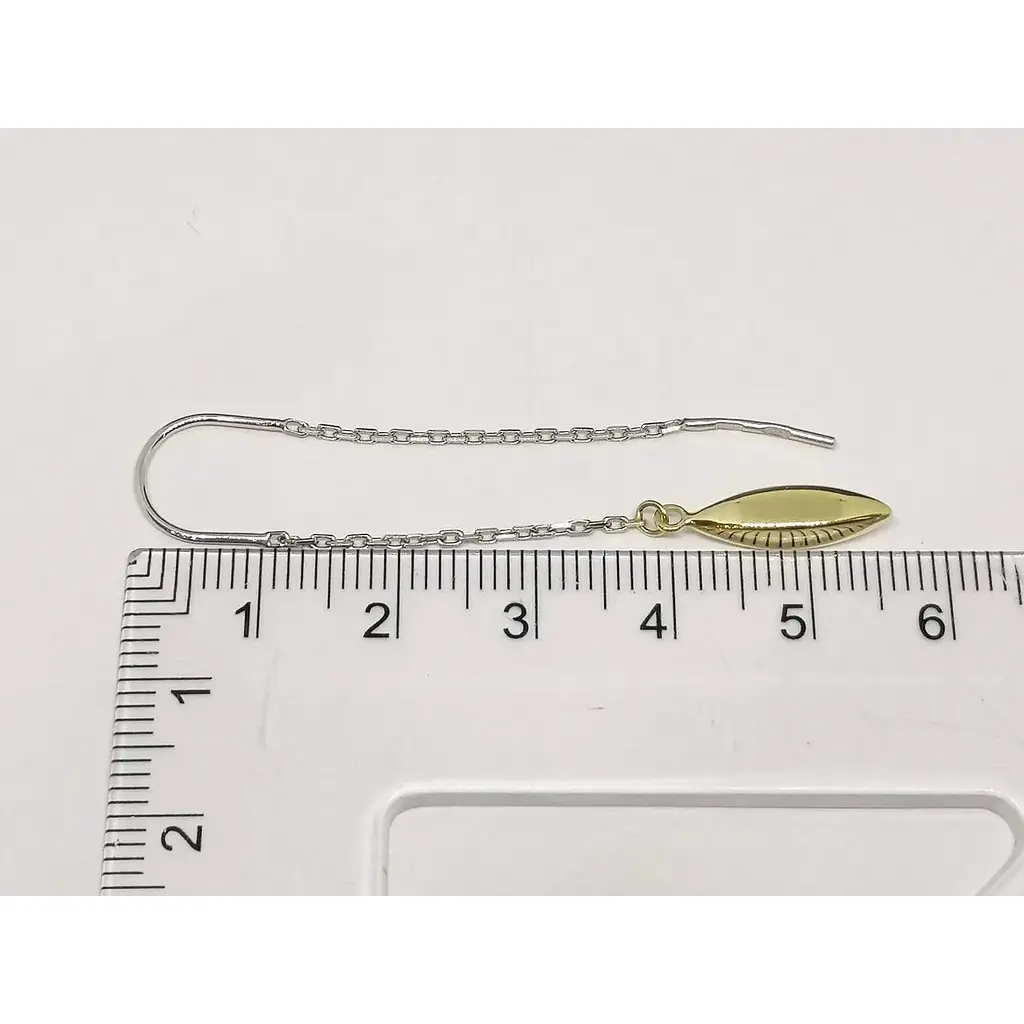 Золотые серьги-протяжки Столичная Ювелирная Фабрика. 106753БЖ - фото 4